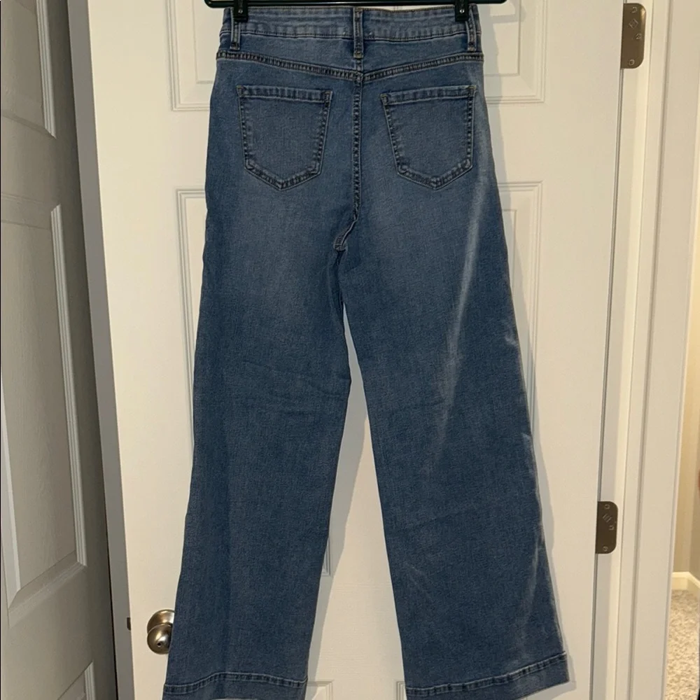 Time and Tru Blue Flare Wide Leg Jeans - Picture 6 of 7